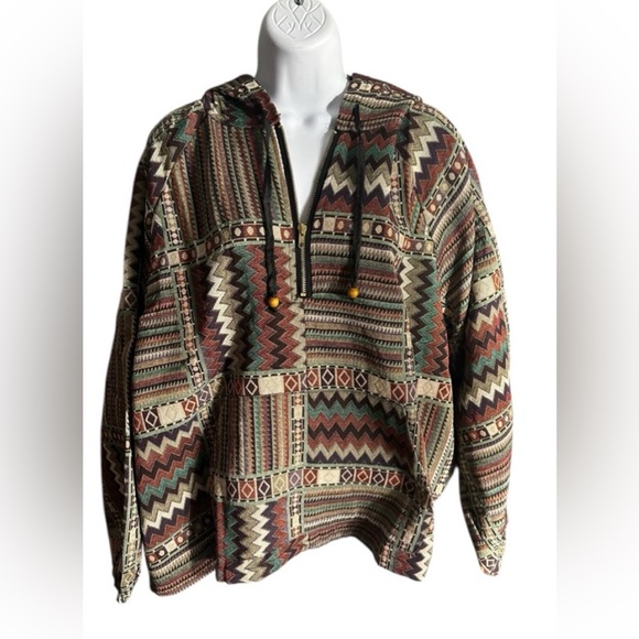 L/XL. NWT. Multicolor Patterned Jacket. BL/RD14. 225506 - Picture 2 of 3